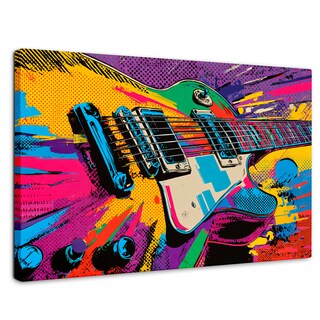 Foto 1 | Foto 1 | Cuadro Decorativo Recámara Pop Art Canvas Pop Guitar 90x60