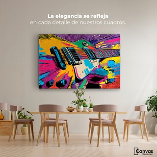 Foto 2 | Foto 2 | Cuadro Decorativo Recámara Pop Art Canvas Pop Guitar 90x60