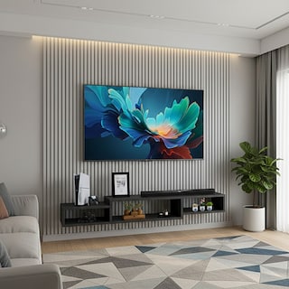 Foto 5 | Foto 5 | Mueble Para Tv Flotante Lisboa Centro De Entretenimiento Hogare Negro