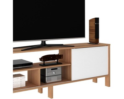 Foto 3 | Foto 3 | Mueble para Tv Madik Rack Moderno Blanco para Pantalla Hasta 65 Pulgadas con Puerta Corrediza