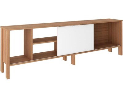 Foto 5 | Foto 5 | Mueble para Tv Madik Rack Moderno Blanco para Pantalla Hasta 65 Pulgadas con Puerta Corrediza