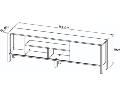 Foto 6 | Foto 6 | Mueble para Tv Madik Rack Moderno Blanco para Pantalla Hasta 65 Pulgadas con Puerta Corrediza