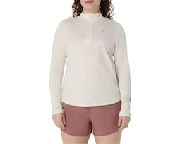 Playera Running Asics Icon 1/2 Zip Blanco Mujer 2012d175.100 Color Blanco