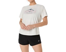 Playera Trail Asics Fujitrail Logo Blanco Mujer 2012d432.100 Color Blanco
