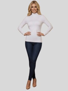 Foto 6 | Foto 6 | Set 2 Blusas Manga Larga Unitalla Interior Térmico Bl-1039-px2 Jade Y Blanco Invierno Dama