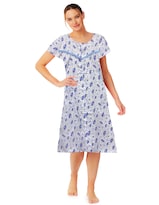Camisón Tatys Fashion Azul Suave Fresco y Cómodo para Mujer