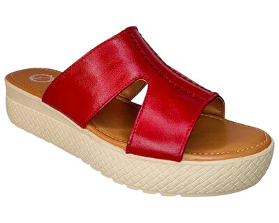 Foto 1 | Foto 1 | Sueco Enco Footwear Rojo Piel Vacuno Plataforma 4.5 Cm Sandalia Casual Para Mujer