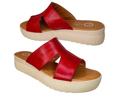 Foto 3 | Foto 3 | Sueco Enco Footwear Rojo Piel Vacuno Plataforma 4.5 Cm Sandalia Casual Para Mujer