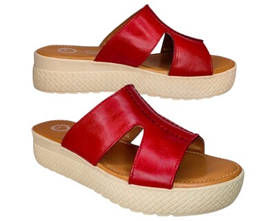 Foto 4 | Foto 4 | Sueco Enco Footwear Rojo Piel Vacuno Plataforma 4.5 Cm Sandalia Casual Para Mujer
