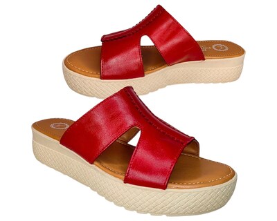 Foto 5 | Foto 5 | Sueco Enco Footwear Rojo Piel Vacuno Plataforma 4.5 Cm Sandalia Casual Para Mujer