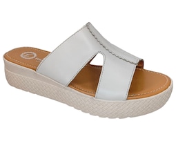 Sueco Enco Footwear Beige Piel Vacuno Plataforma 4.5 Cm Sandalia Casual Para Mujer