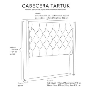 Foto 6 | Foto 6 | Cabecera Dicasa Tartuk Color Gris Tormenta King Size