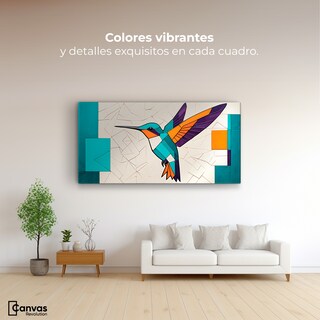 Foto 2 | Foto 2 | Cuadro Decorativo Sala Colibri Mosaico 120x60