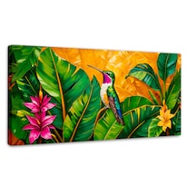 Cuadro Decorativo Sala Colibrí Selva 120x60