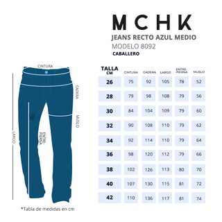 Foto 5 | Foto 5 | Jeans De Mezclilla Mchk Corte Recto Caballero Azul Medio 8092