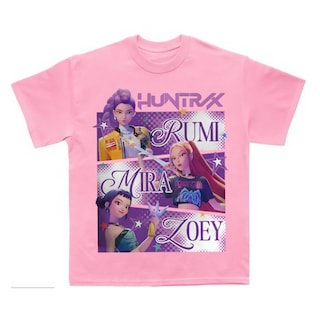 Foto 1 | Foto 1 | Playera Infantil Kpop Demon Hunters Diseño Huntrix Color Rosa Talla 4