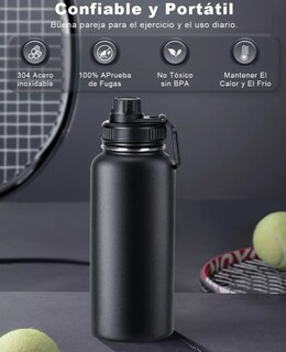 Foto 3 | Foto 3 | Termo de Acero Inoxidable 304 Doble Pared Negro 1 L