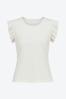 Playera Casual Rib Manga Corta 3802 Hueso para Mujer