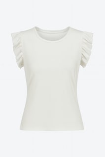 Foto 1 | Foto 1 | Playera Casual Rib Manga Corta 3802 Hueso para Mujer