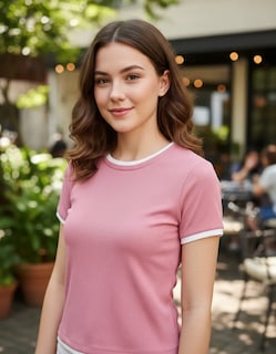 Foto 6 | Foto 6 | Playera Casual Manga Corta 2815 Rosa para Mujer