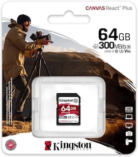Foto 3 | Foto 3 | Tarjeta De Memoria Sd Kingston Canvas React Plus 64gb Uhs-ii U3 V90 300mb/s