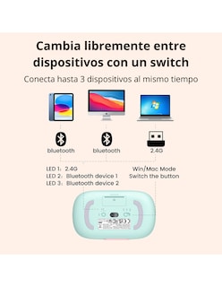 Foto 5 | Foto 5 | Mouse Inalámbrico Ugreen Mu102 Fun+ Recargable Azul