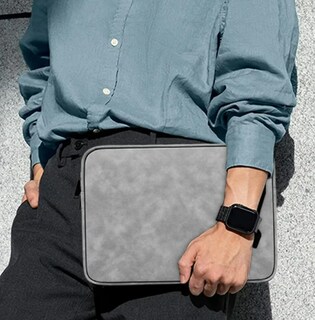 Foto 3 | Foto 3 | Funda para Laptop 13.3 Pulgadas Cuero PU Impermeable Antichoque Rosa