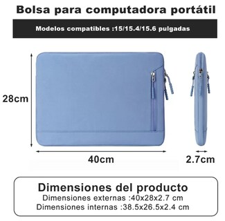 Foto 2 | Foto 2 | Funda Protectora para Laptop Tipo Maletín Azul