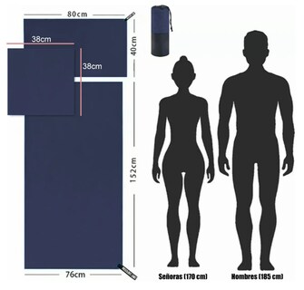 Foto 3 | Foto 3 | Juego De Toallas Deportivas Absorbentes Secado Rápido Modelo Azul