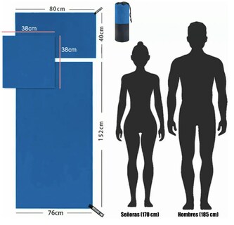 Foto 3 | Foto 3 | Juego De Toallas Deportivas Absorbentes Secado Rápido Modelo Azul