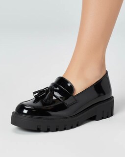 Foto 4 | Foto 4 | Zapatos Golden Shoes 1373 Negro Slip On Mujer