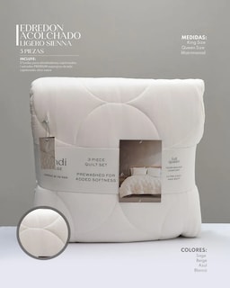 Foto 4 | Foto 4 | Set Edredón Sienna B.Kind & Beyond King Size Extra Suave Beige 3 pzas