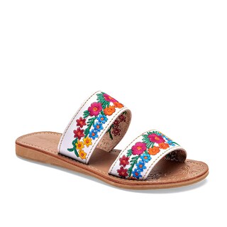 Foto 1 | Foto 1 | Mora Tierra Sandalia Artesanal Piel Para Mujer Blanco Multicolor Cod 140451-e