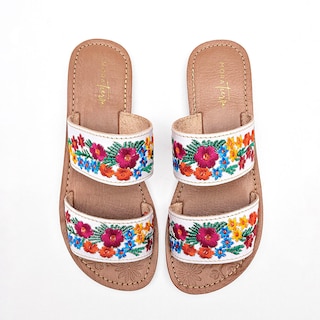 Foto 3 | Foto 3 | Mora Tierra Sandalia Artesanal Piel Para Mujer Blanco Multicolor Cod 140451-e