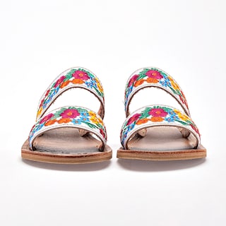 Foto 4 | Foto 4 | Mora Tierra Sandalia Artesanal Piel Para Mujer Blanco Multicolor Cod 140451-e