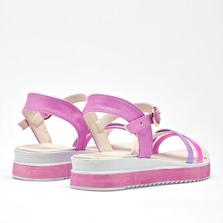 Foto 5 | Foto 5 | Celex Sandalia Piso Para Mujer Rosa Lila Blanco Cod 140308-e