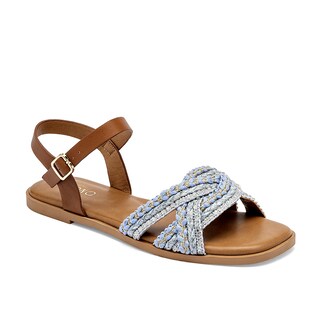 Foto 1 | Foto 1 | Capa De Ozono Sandalia Piso Para Mujer Azul Camel Cod 140891-e