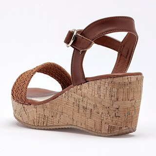 Foto 4 | Foto 4 | Queen Sandalia Cuña Para Mujer Camel Café Cod 140781-e