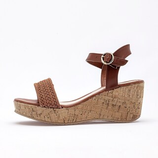 Foto 6 | Foto 6 | Queen Sandalia Cuña Para Mujer Camel Café Cod 140781-e