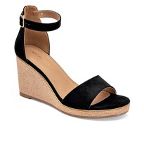 Lady Paulina Sandalia Cuña Para Mujer Negro Cod 140514-e