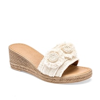 Mora Tierra Sandalia Cuña Para Mujer Latte Cod 140916-e