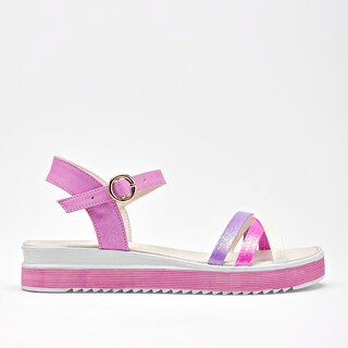 Foto 7 | Foto 7 | Celex Sandalia Piso Para Mujer Rosa Lila Blanco Cod 140308-e