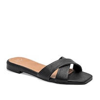 First Avenue Sandalia Piso Para Mujer Negro Cod 140424-e