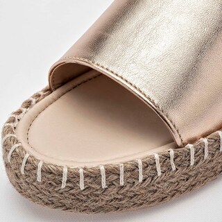 Foto 7 | Foto 7 | Queen Sandalia Tipo Alpargata Para Mujer Dorado Cod 140789-e