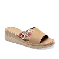 Mora Tierra Sandalia Cuña Para Mujer Camel Multicolor Cod 141682-e