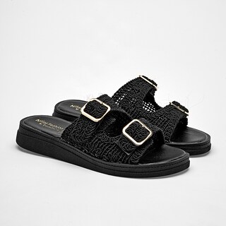 Foto 2 | Foto 2 | Niñas Fashion Sandalia Piso Para Mujer Negro Cod 140927-e