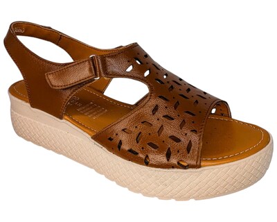 Foto 1 | Foto 1 | Sandalia Enco Footwear Tang Piel Genuina Plataforma 4.5 Cm Con Velcro Ajustable Para Mujer