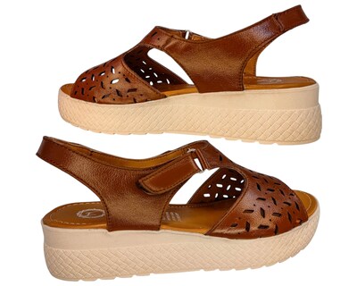 Foto 6 | Foto 6 | Sandalia Enco Footwear Tang Piel Genuina Plataforma 4.5 Cm Con Velcro Ajustable Para Mujer