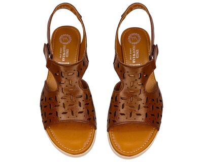 Foto 7 | Foto 7 | Sandalia Enco Footwear Tang Piel Genuina Plataforma 4.5 Cm Con Velcro Ajustable Para Mujer