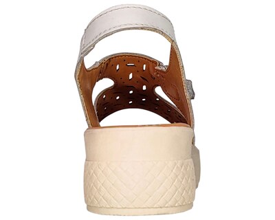 Foto 8 | Foto 8 | Sandalia Enco Footwear Beige Piel Genuina Plataforma 4.5 Cm Con Velcro Ajustable Para Mujer